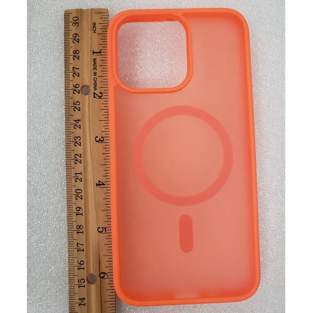Supfine for iPhone 15 Pro Max Case, Magnetic. Bright Orange Phone Case